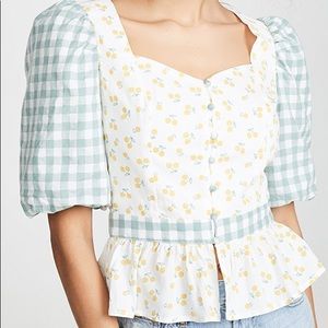 english factory peplum top